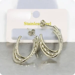 Arracadas Luna Plata