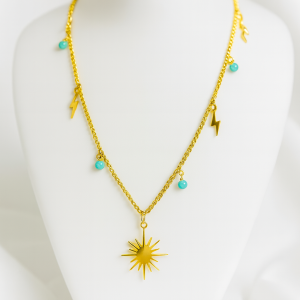 Collar Estrella & Dijes Turquesa