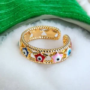 Anillo Ojo Turco Estrella Colores