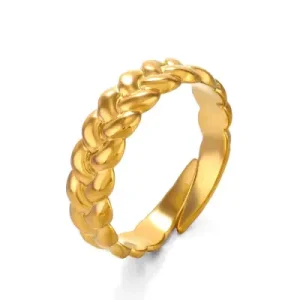 Anillo Trenza Dorada