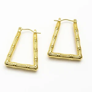 Arracadas Bambú Dorado