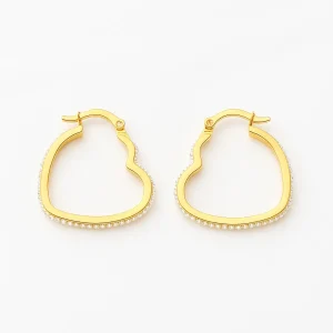 Arracadas Corazón & Perlas (2cm)