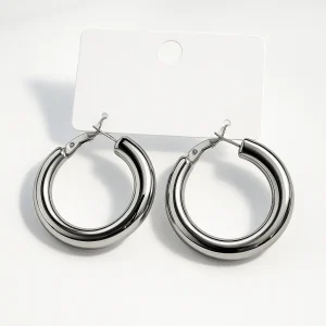 Arracadas Luna Bold Plateado