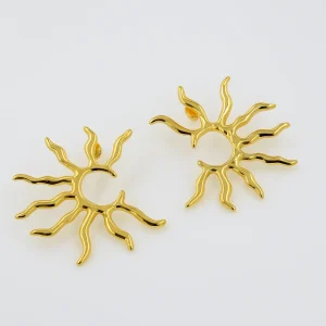 Aretes Soles Dorados