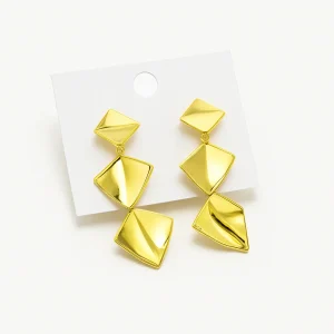 Aretes Rombos Dorados