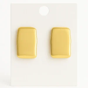 Aretes Rectángulo Dorado