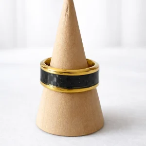 Anillo Negro & Dorado Patrón