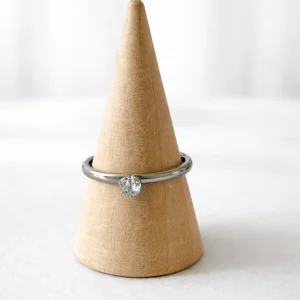 Anillo Solitario Plata