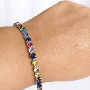 Pulsera Arcoíris Plata